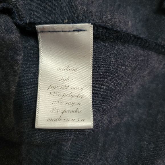 ALYA women's tshirt GO YOUR OWN WAY size medium arrows navy blue short sleeve - Picture 2 of 4